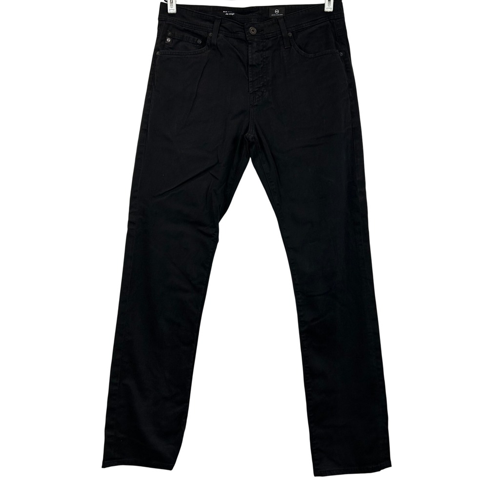 AG Adriano Goldschmied The Everett Slim Straight Pants Black 33x32 1794SUDSBA